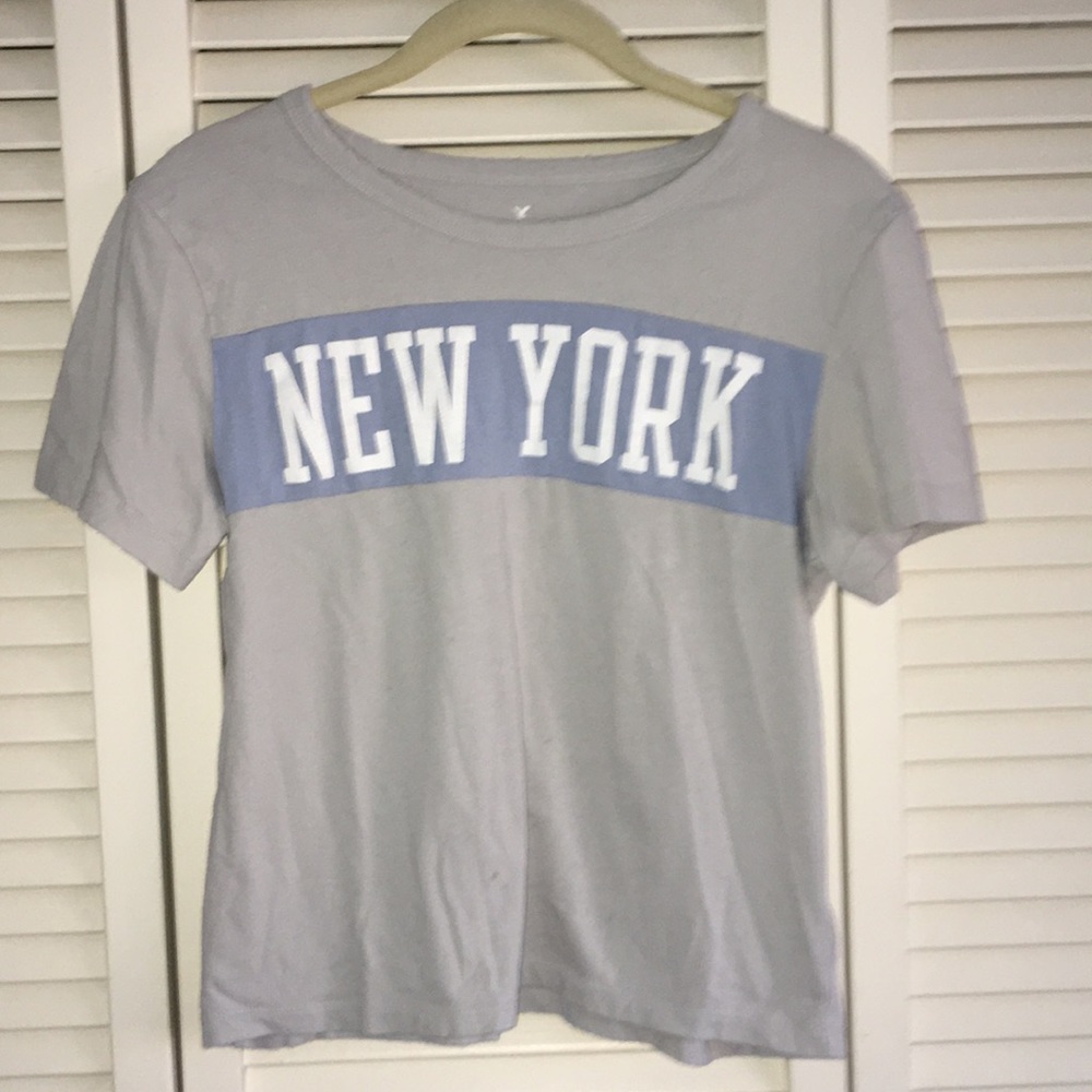 American Eagle Grey “New York” Tee